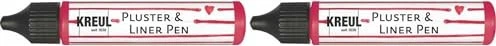 Kreul Pluster & Liner Pen Effektfarbe, rubinrot, 29ml