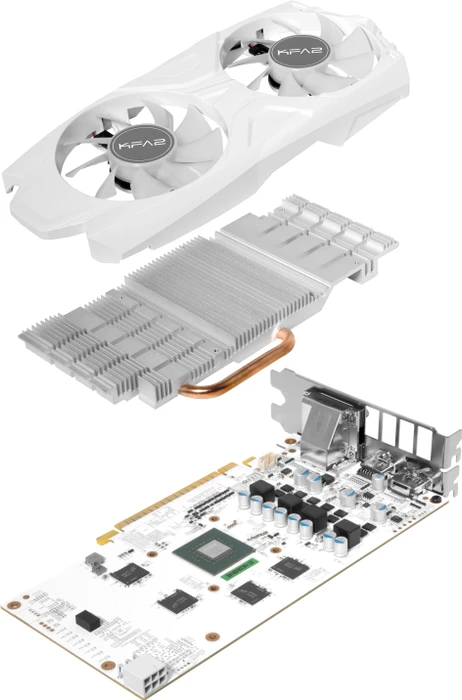KFA2 GeForce GTX 1050 Ti EXOC White, 4GB GDDR5, 2x DVI, HDMI, DP