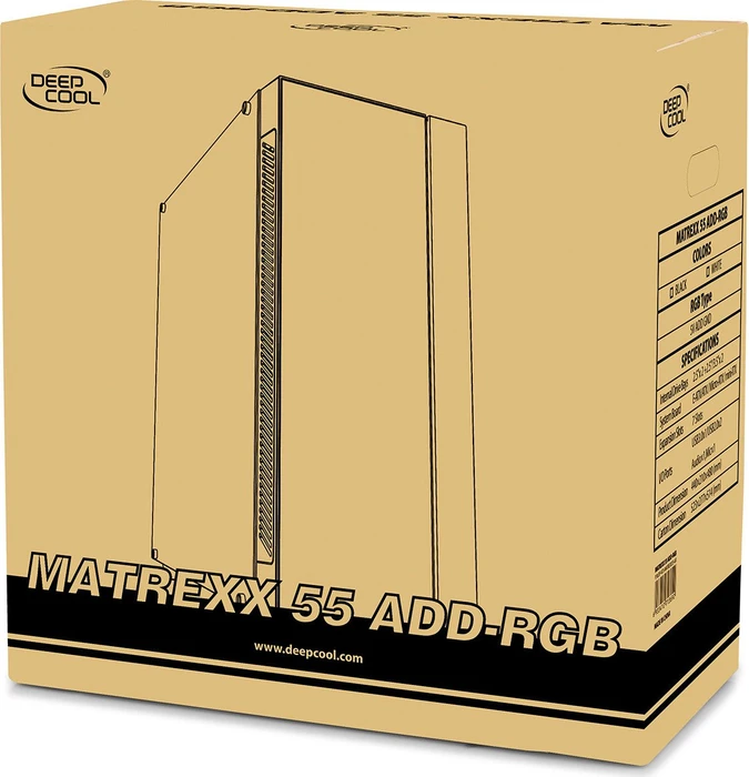 DeepCool Matrexx 55 ADD-RGB 3F, Glasfenster