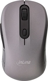 InLine Maus 3-in-1, grau/schwarz, USB/Bluetooth (55363)