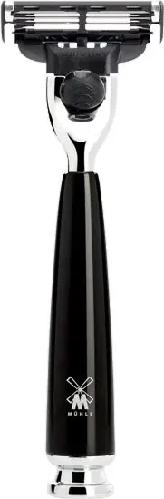 Mühle Rytmo 3-Klingen Rasierer Edelharz schwarz