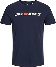 Jack & Jones Logo T-Shirt kurzarm navy blue (Herren)