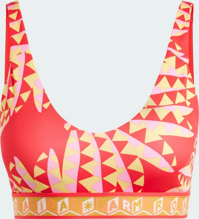 adidas x FARM Rio Medium-Support Sport-BH tomato/spring yellow (Damen)
