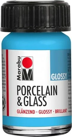 Marabu Porcelain & Glass Malfarbe Glänzend, hellblau, 15ml