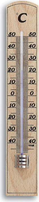 TFA Dostmann Buchenholz-Thermometer, analog
