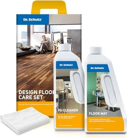 Dr. Schutz PVC-Designboden Pflegeset, 1.5l (750ml PU Reiniger, 750ml Vollpflege matt)