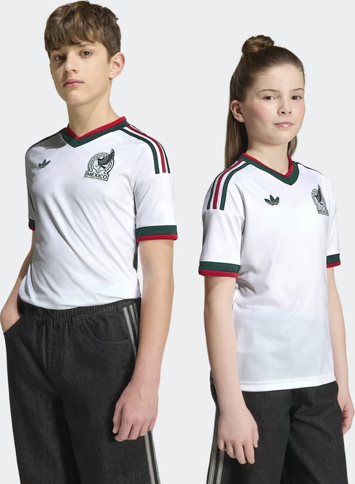 adidas FIFA WM 2026 Mexiko Auswärtstrikot kurzarm weiß (Junior)
