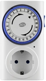 REV Ritter mechanische Tageszeitschaltuhr Premium, blau/weiß