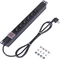 Sygonix 19" Aluminium Steckdosenleiste, 1HE, 6-fach, 230V, schwarz, 2m Vorschaubild