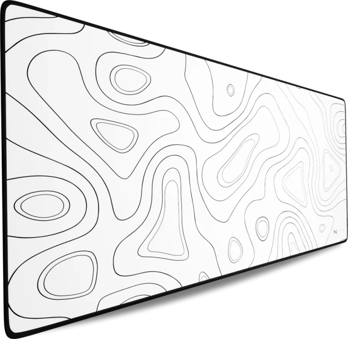 Nyfter Nyfpad 3XL Topography Gaming Mousepad, 1200x600mm, weiß