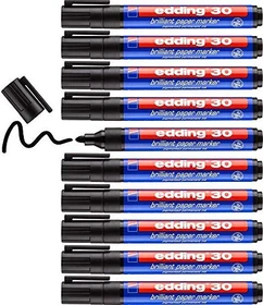 edding 30 Pigmentmarker schwarz, 10er-Pack
