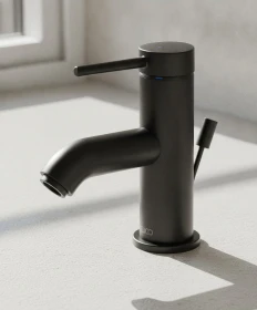 Keuco IXMO Einhebel-Waschtischmischer mit Ablauffernbedienung 60 IXMO Soft schwarz matt