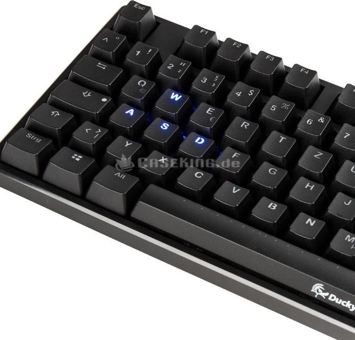 Ducky One schwarz, LEDs blau, MX GREEN, USB, DE