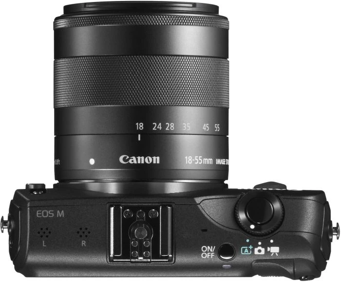 Canon EOS M schwarz mit Objektiv EF-M 18-55mm 3.5-5.6 IS STM