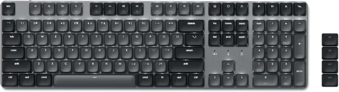 Satechi SM3 Slim Mechanical Backlit BT Keyboard, Dark, grau/schwarz, low-profile BROWN Switches, USB/Bluetooth, ND