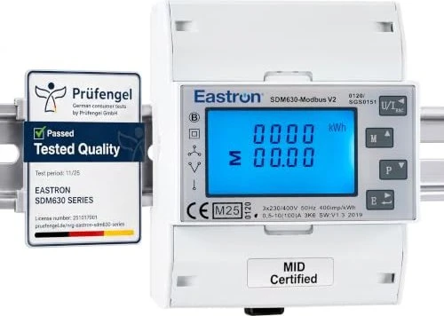 Eastron SDM630-Modbus V2 Drehstromzähler, 3-phasig, Strom-/Energiemesser