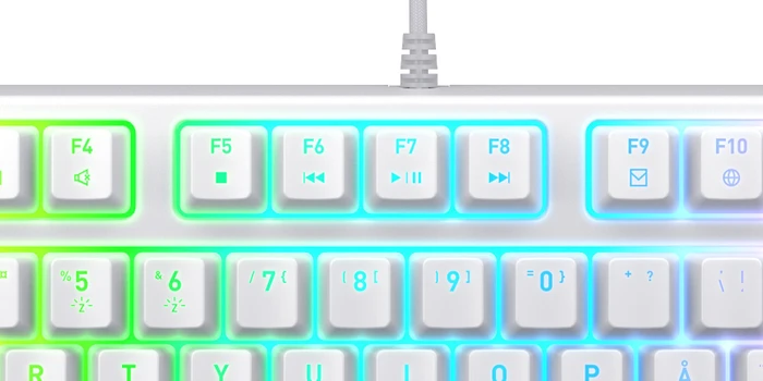 Cherry Xtrfy K4V2 TKL, weiß, LEDs RGB, MX2A RGB RED, USB, DE
