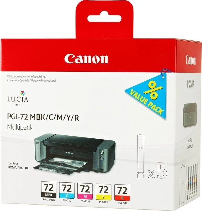 Canon Tinte PGI-72MBK/C/M/Y/R Multipack