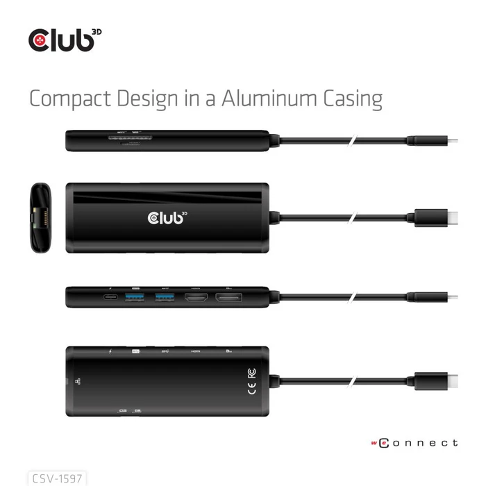 Club 3D 7in1 Hub, USB-C 3.0 [Stecker]