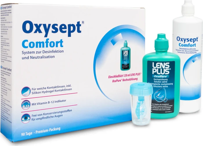AMO Oxysept Comfort Reinigungssystem Premium Pack, 900ml (3x 300ml)