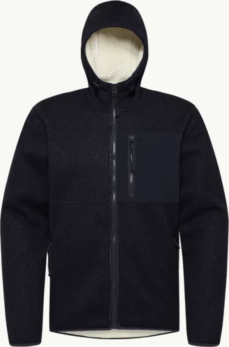 Jack Wolfskin Kaminfeuer Hooded Jacke schwarz (Herren)