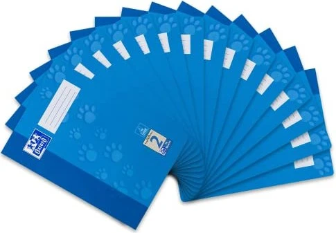 Oxford Schulheft, A4, Lineatur 2, blau, 16 Blatt, 15er-Pack