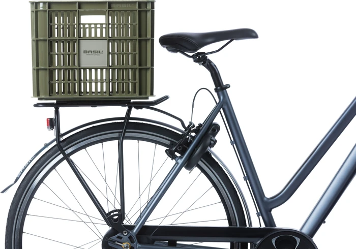 Basil Crate L Fahrradkorb moss green