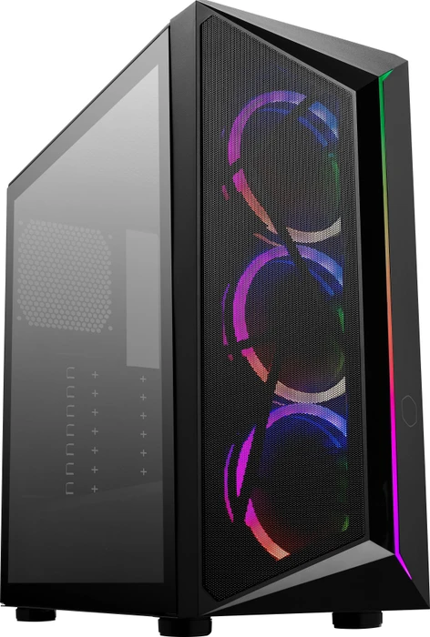 Cooler Master CMP 510, schwarz, inkl. 3x Lüfter, Lüfter LED ARGB, Glasfenster