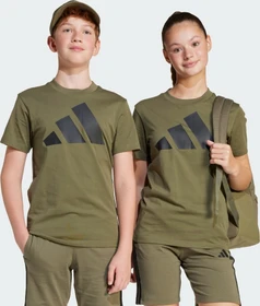 adidas Essentials T-Shirt kurzarm olive strata/black (Junior)