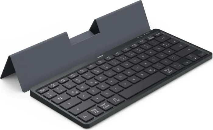 Hama Travel 600 Multi-Device-Tastatur, schwarz, mit integr. Hülle, Bluetooth, DE