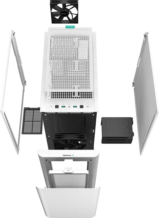DeepCool CK500, weiß, Glasfenster