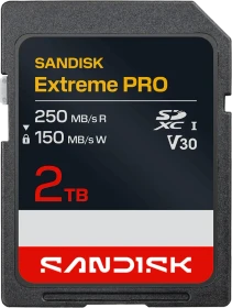 SanDisk Extreme PRO R250/W150 2TB, UHS-I, Class 10