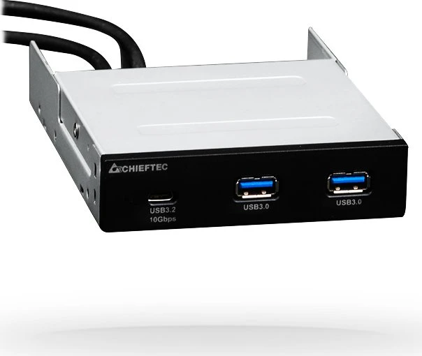 Chieftec USB-HUB, 1x USB-C 3.1, 2x USB-A 3.0, USB 3.0 19-Pin Stecksockel, 1x USB 3.1 20-Pin Key-A Stecksockel [Stecker]
