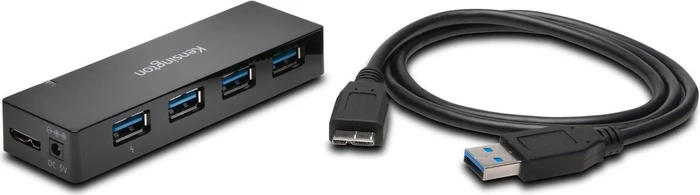 Kensington UH4000C, USB-Hub, 4x USB-A 3.0, USB 3.0 Micro-B [Buchse]