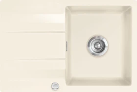 systemceram Genea 75 F Einbau Becken reversibel mit Ablauffernbedienung magnolie