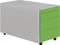 mauser Rollcontainer line, 1x Utensilienauszug, 3x Materialschublade, weißaluminium/gelbgrün Vorschaubild