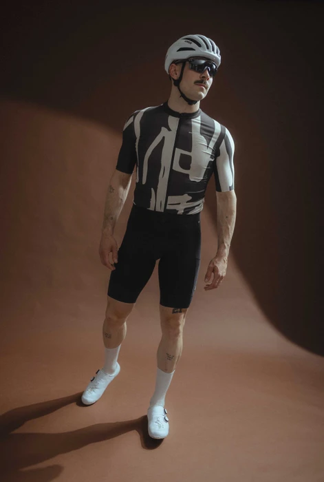 Gonso Road Print Trikot kurzarm black/chateau gray (Herren)