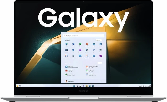 Samsung Galaxy Book4 360, Platinum Silver, Core 5 120U, 16GB RAM, 256GB SSD, DE