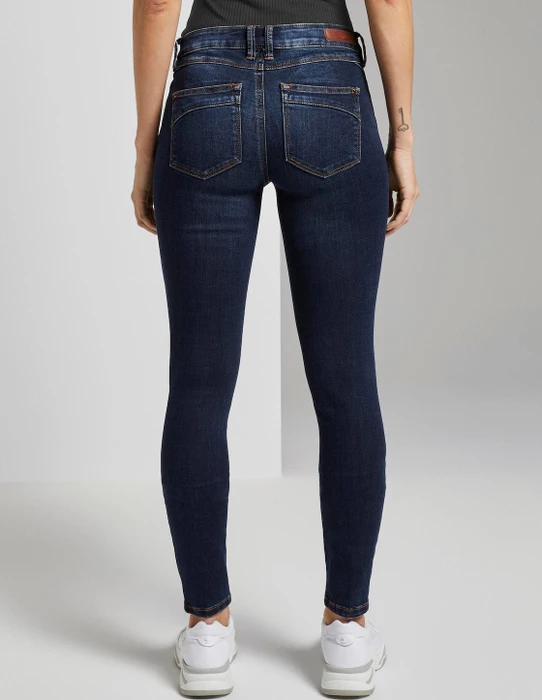 Tom Tailor Jona Extra Skinny Jeans mit recyceltem Polyester Jeans dark stone wash denim (Damen)