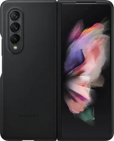 Samsung Leather Cover für Galaxy Z Fold 3 5G schwarz