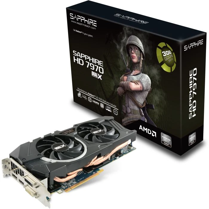 Sapphire Radeon HD 7970, 3GB GDDR5, 2x DVI, HDMI, mDP, full retail