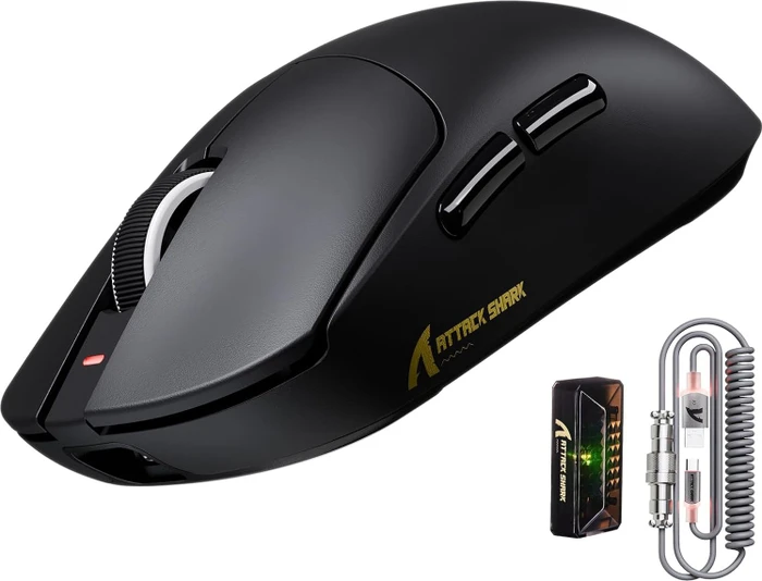 Attack Shark X8 Ultra 8KHz Tri-mode Wireless Gaming Mouse, schwarz, USB/Bluetooth