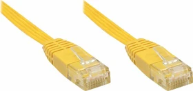 Good Connections Flach-Patchkabel, Cat6, U/UTP, RJ-45/RJ-45, 20m, gelb