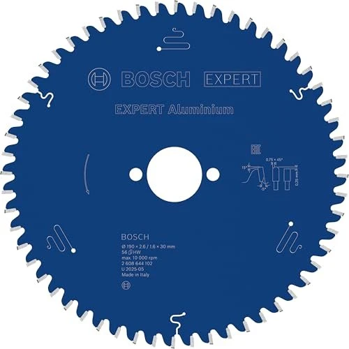 Bosch Professional Expert for Aluminium Kreissägeblatt 56Z, 190x1.6x30mm, 1 Stück