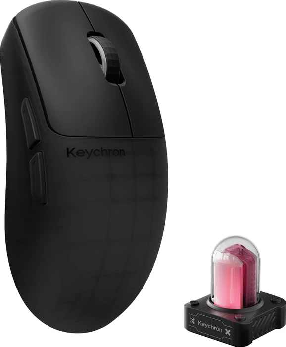 Keychron G6 HE 8K UltraLight Wireless Mouse, Frosted Smoke, USB/Bluetooth