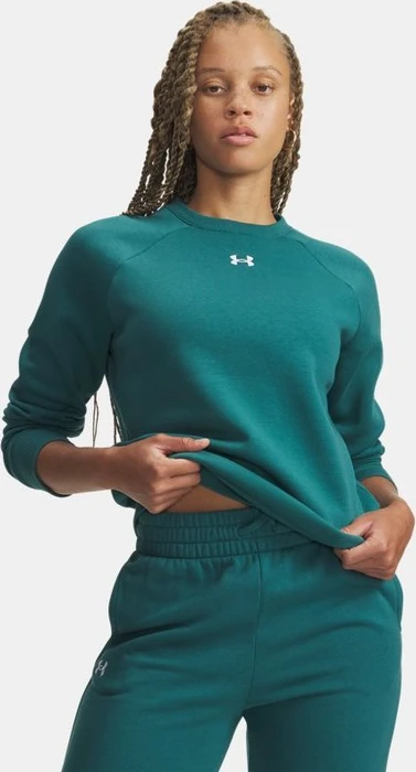 Under Armour Rival Fleece Sweatshirt rack green/white (Damen)