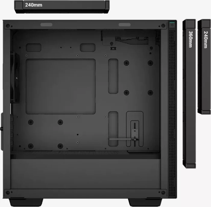 DeepCool CH370, schwarz, Glasfenster