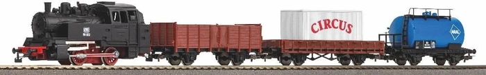 Piko - Spur H0 Start-Set - Start-Set mit Bettung Güterzug