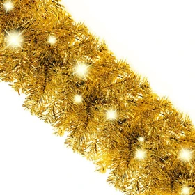 vidaXL Weihnachtsgirlande 10m gold LED 150x warmweiß