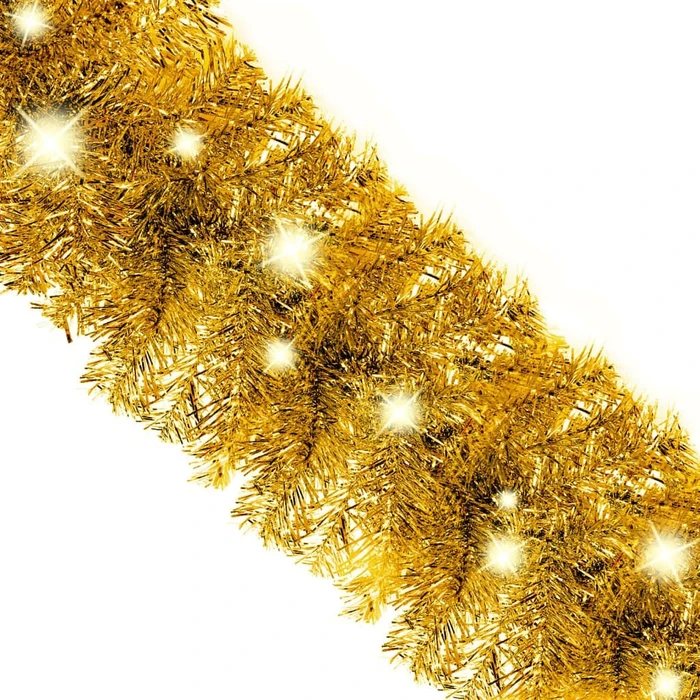 vidaXL Weihnachtsgirlande 10m gold LED 150x warmweiß